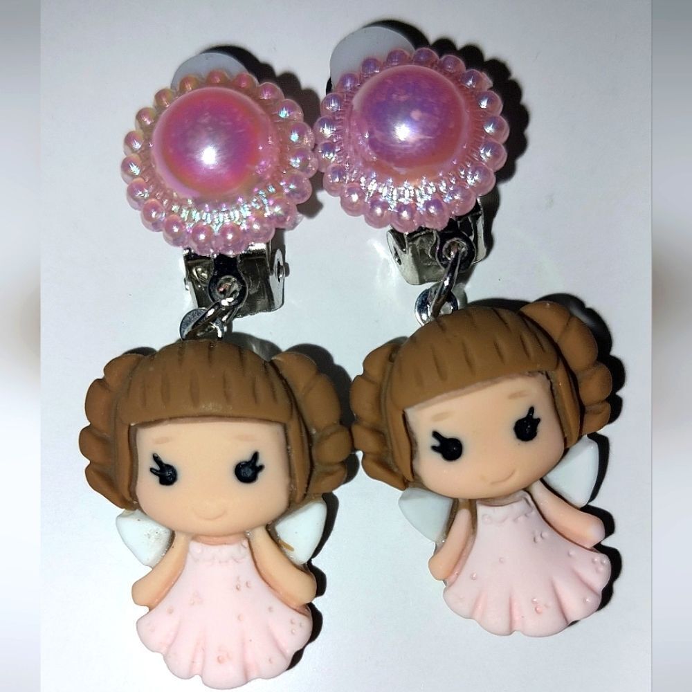 Hand Crafted Beautiful fashion clip-on kids earrings